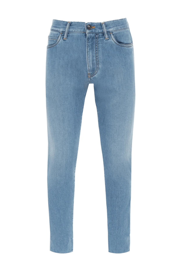 Loro Piana мужские джинсы из хлопка и полиуретана голубые мужские купить с ценами и фото 174972 - фото 1