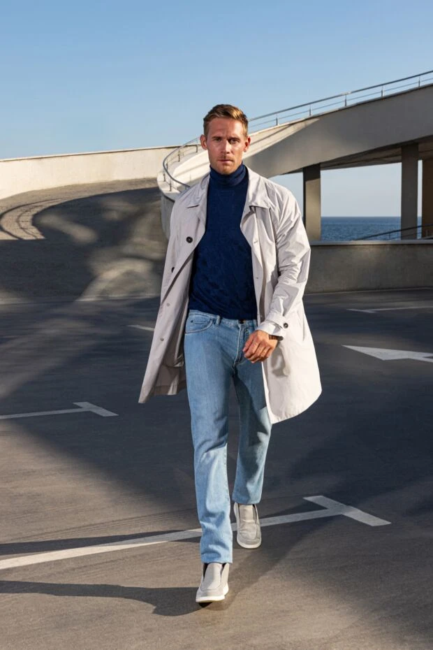 Loro Piana light blue jeans made of stretch cotton with a soft texture 174972 - photo 3