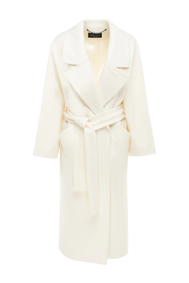 White wool coat for women