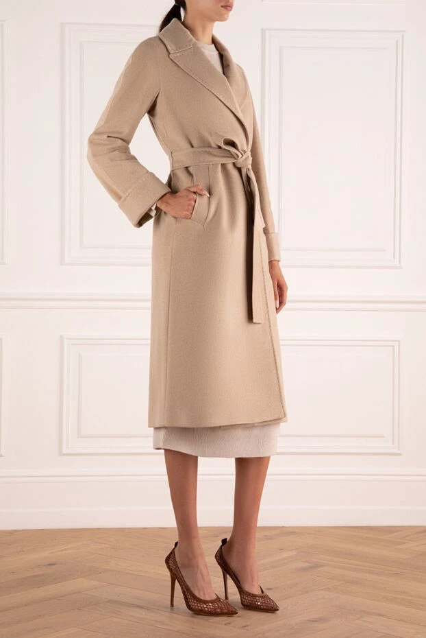 Heresis woman women's beige cashmere coat buy with prices and photos 174984 - photo 2