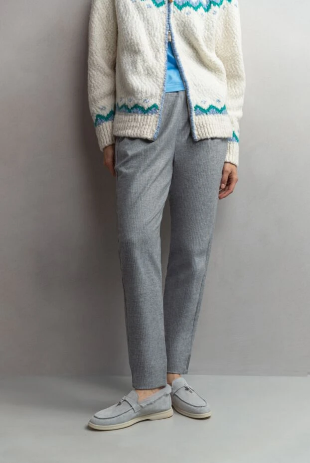 D.Exterior брюки серые на эластичном поясе с кулиской женские 175003 - фото 2