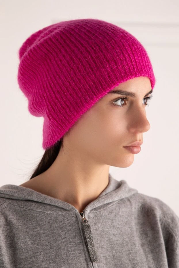 Max&Moi woman pink mohair and wool hat for women 175034 - photo 2