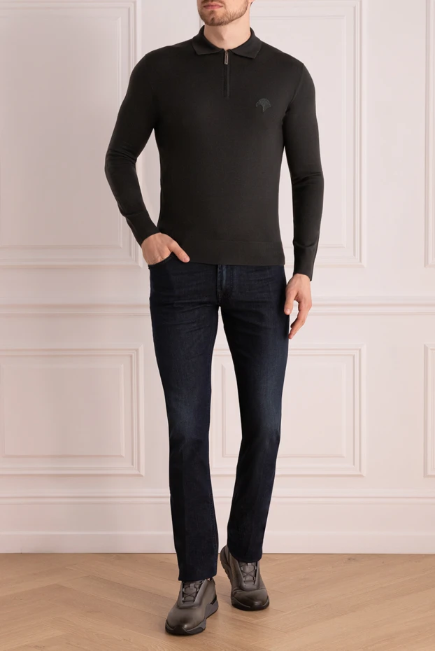 Stefano Ricci джинсы синие из хлопка и эластана мужские 175056 - фото 2