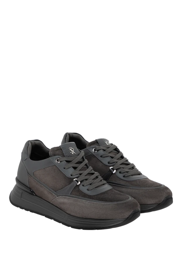 Stefano Ricci gray nubuck sneakers for men 175061 - photo 3