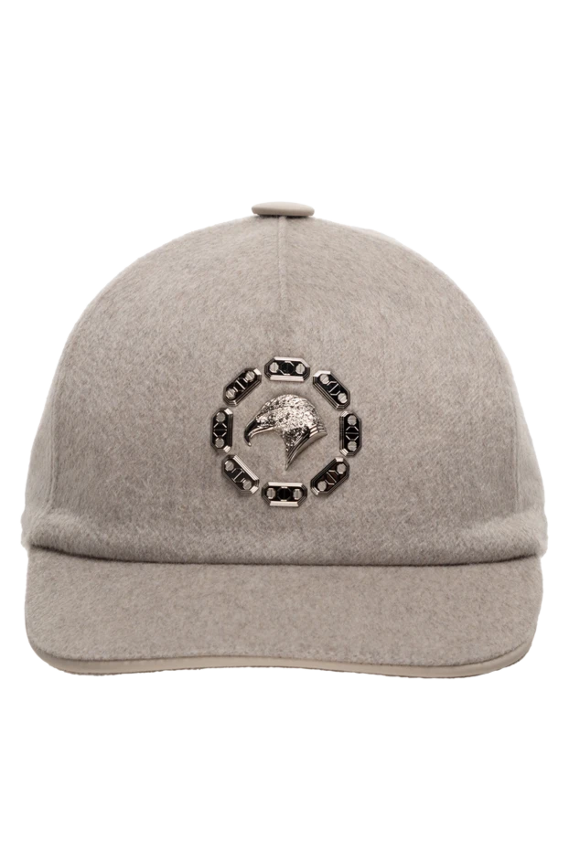 Кепка из кашемира бежевый мужская - фото 1