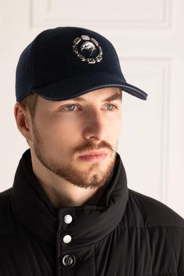 Stefano Ricci blue cashmere cap for men 175070 - photo 2