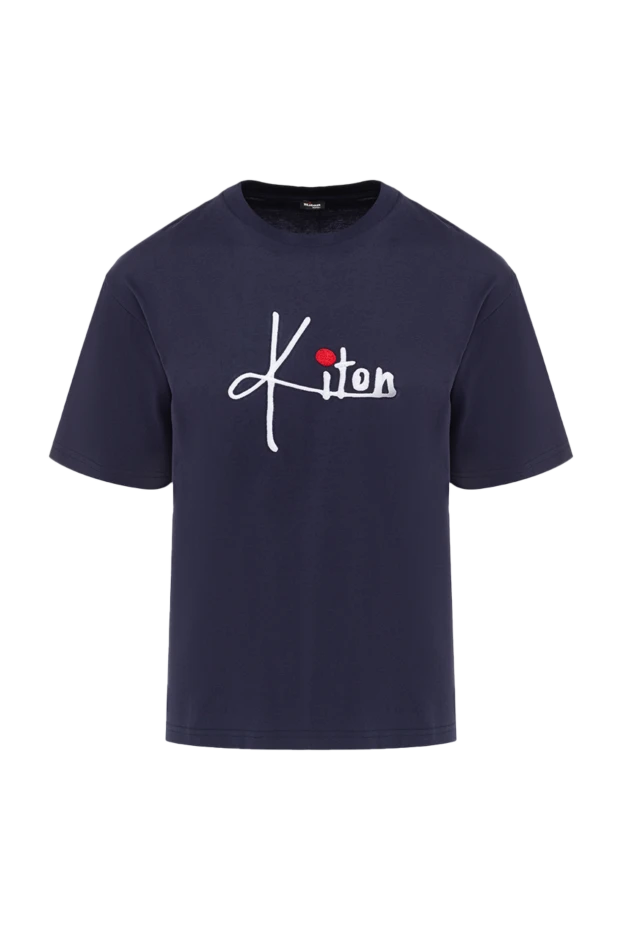 Kiton t-shirt with embroidered branding on the chest made of premium cotton 195563 - photo 1