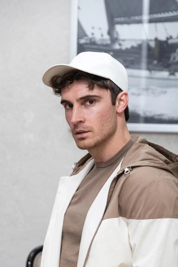 Cesare di Napoli white textured baseball cap made of cotton and silk with wool 175086 - photo 2