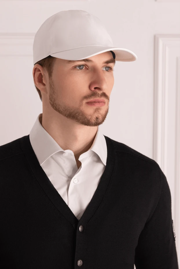 Cesare di Napoli man white cotton cap for men 175089 - photo 2