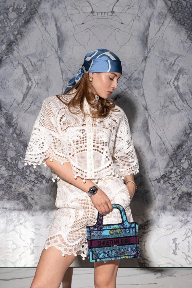 Dior book tote bags in blue cotton 175108 - photo 2