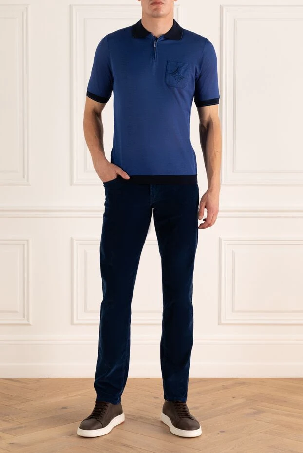 Scissor Scriptor чоловічі джинси з бавовни та еластану сині чоловічі купити фото з цінами 175121 - фото 2