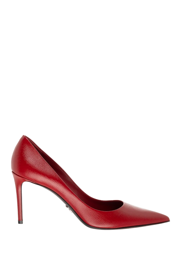 Prada женские туфли из кожи красные женские купить с ценами и фото 175132 - фото 1