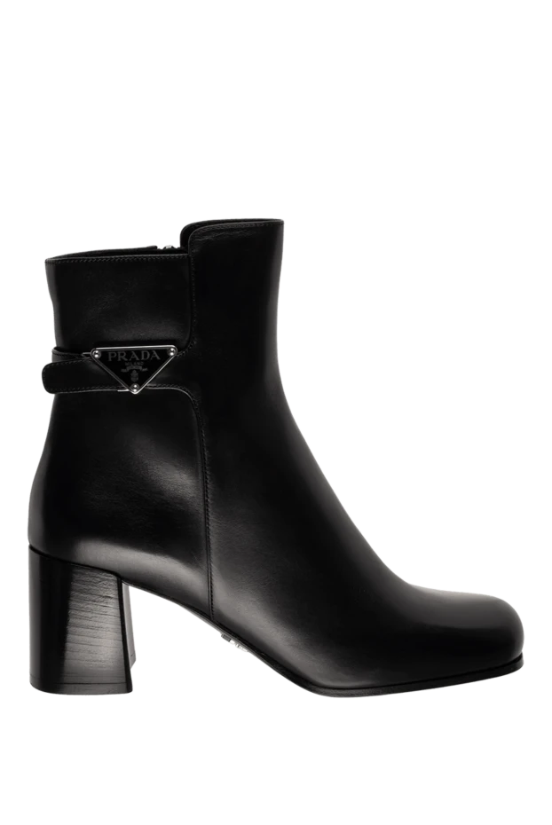 Prada woman women's black leather ankle boots 175141 - photo 1