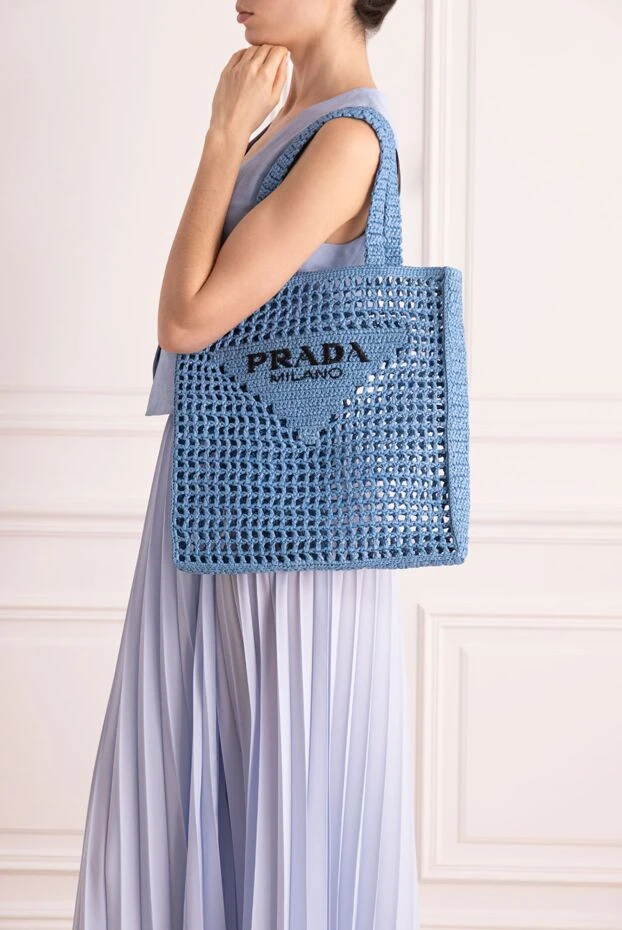 Prada сумка голубая женская 175150 - фото 2