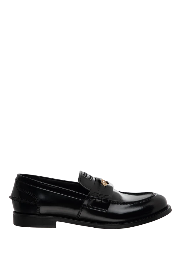 Miu Miu woman black leather loafers for women buy with prices and photos 175167 - photo 1