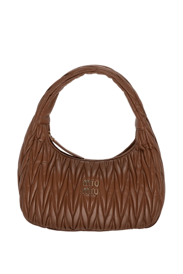 Miu Miu женские сумка из кожи коричневая женская купить с ценами и фото 175172 - фото 1