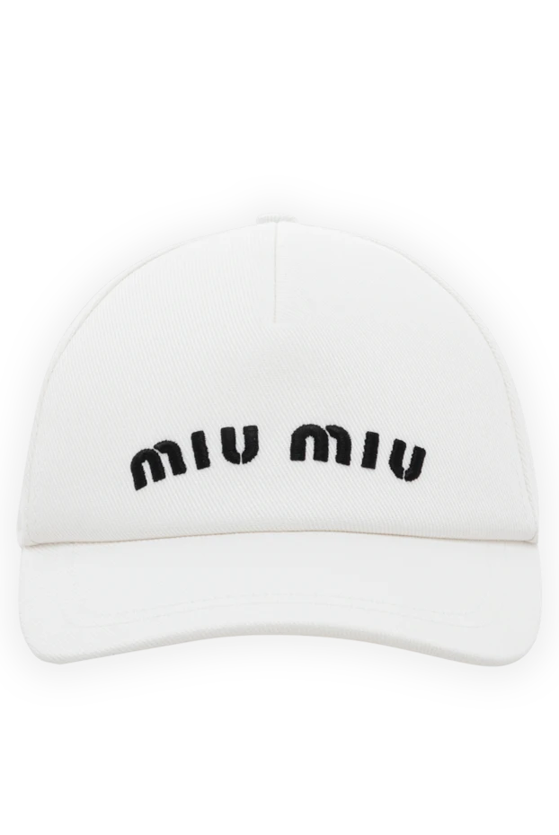 Miu Miu женские кепка из хлопка белая женская купить с ценами и фото 175176 - фото 1