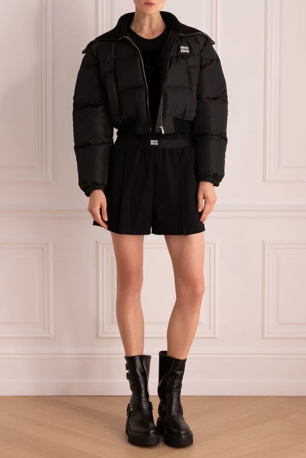 Miu Miu женские куртка из полиэстра черная женская купить с ценами и фото 175179 - фото 2