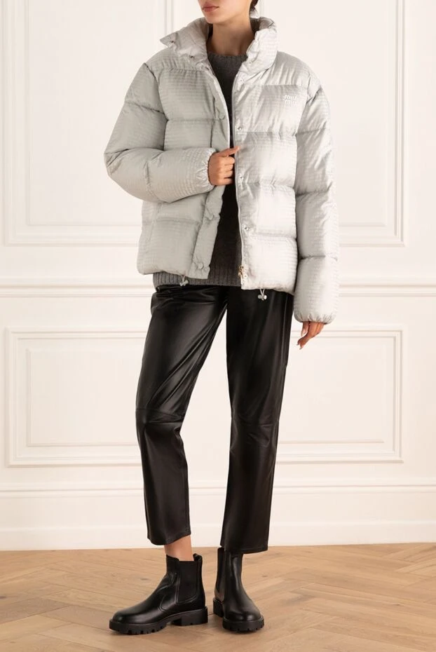 Miu Miu woman gray polyester down jacket buy with prices and photos 175181 - photo 2