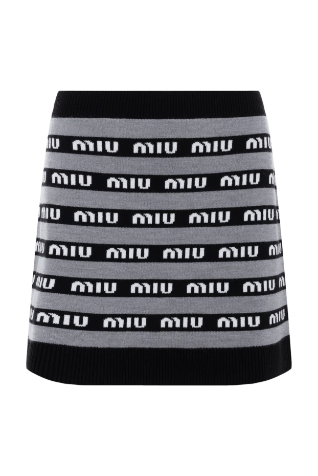 Black wool skirt for women