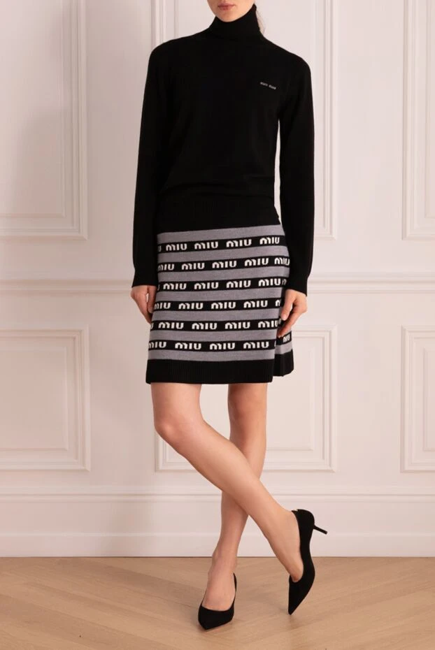 Miu Miu woman black wool skirt for women buy with prices and photos 175187 - photo 2