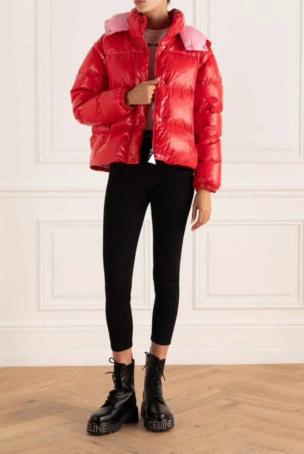 Moncler woman red polyester down jacket for women 175199 - photo 2