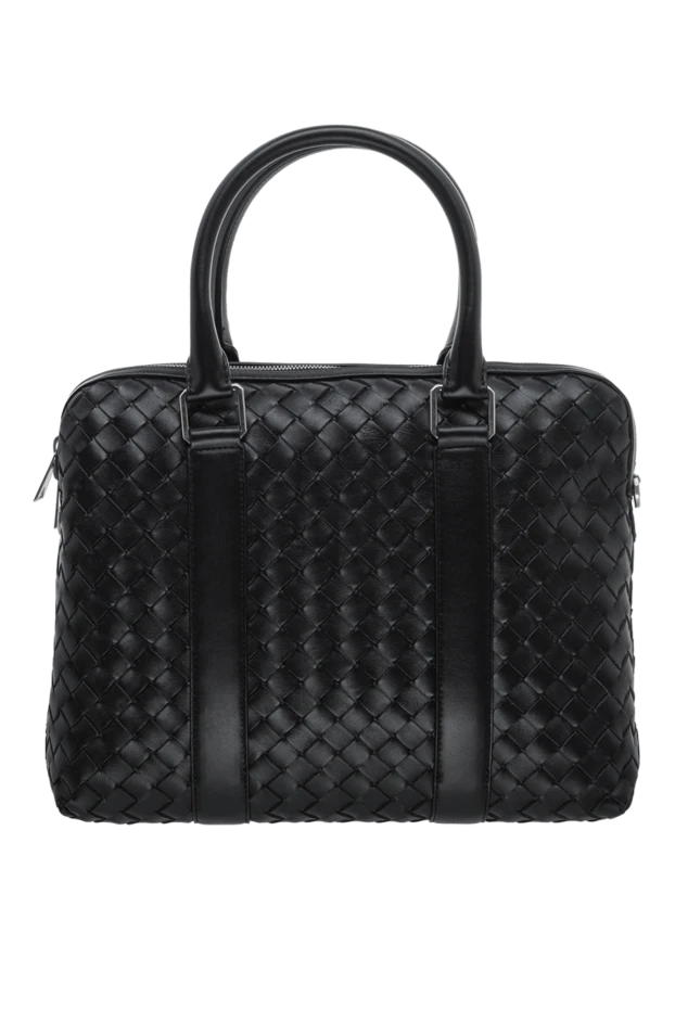 Bottega Veneta мужские сумка через плечо из натуральной кожи черная 175230 - фото 1