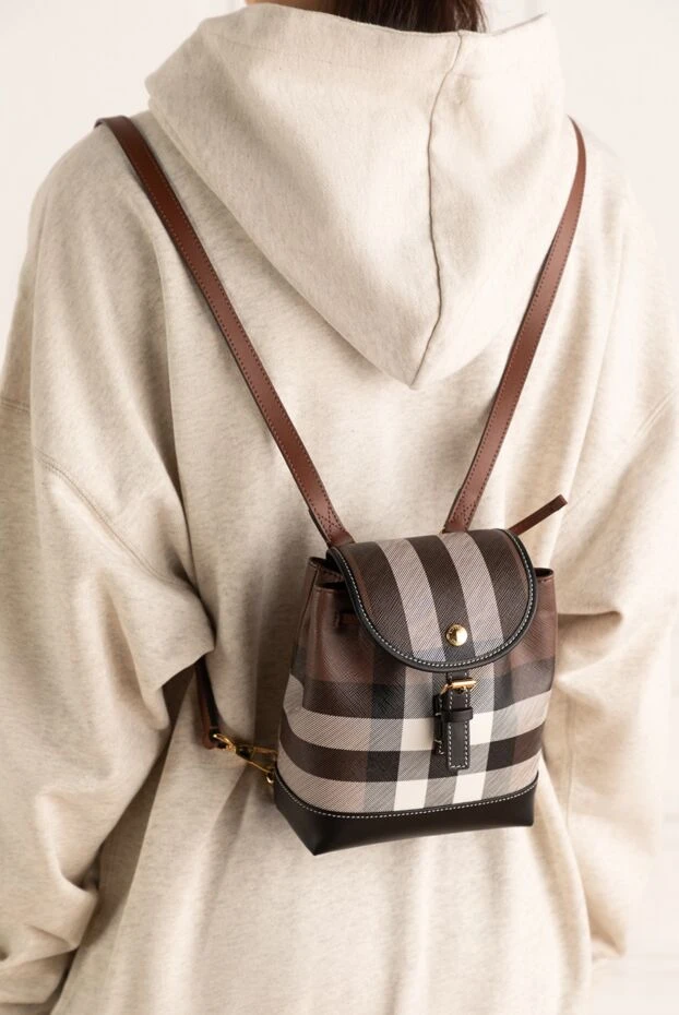 Burberry woman brown cotton and polyurethane backpack for women 175233 - photo 2