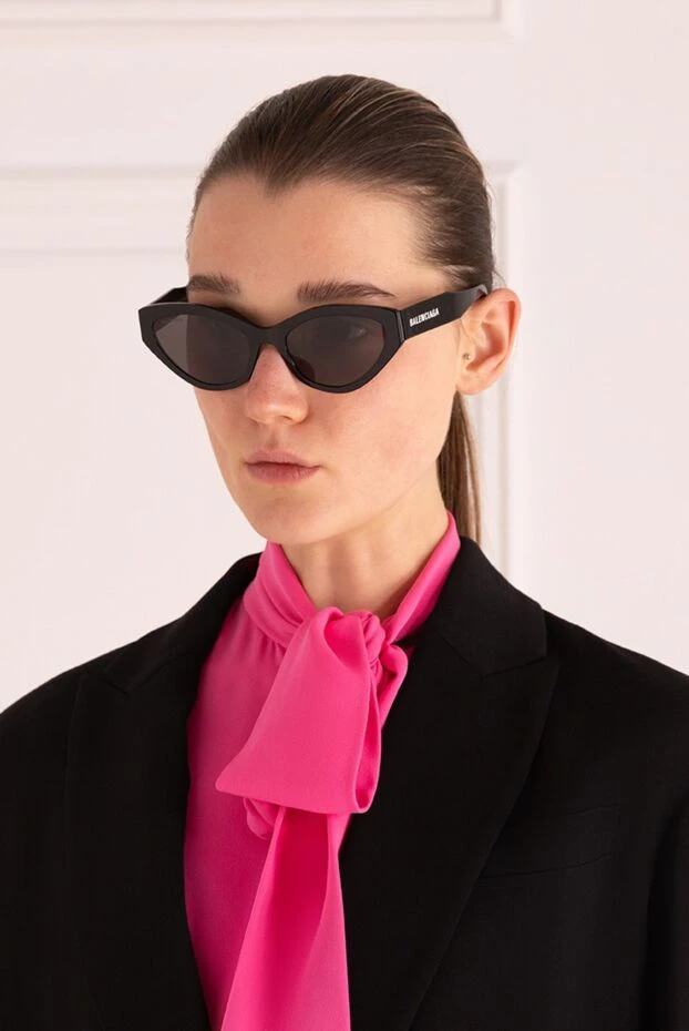 Balenciaga женские солнцезащитные очки из ацетата черные женские купить с ценами и фото 175246 - фото 2