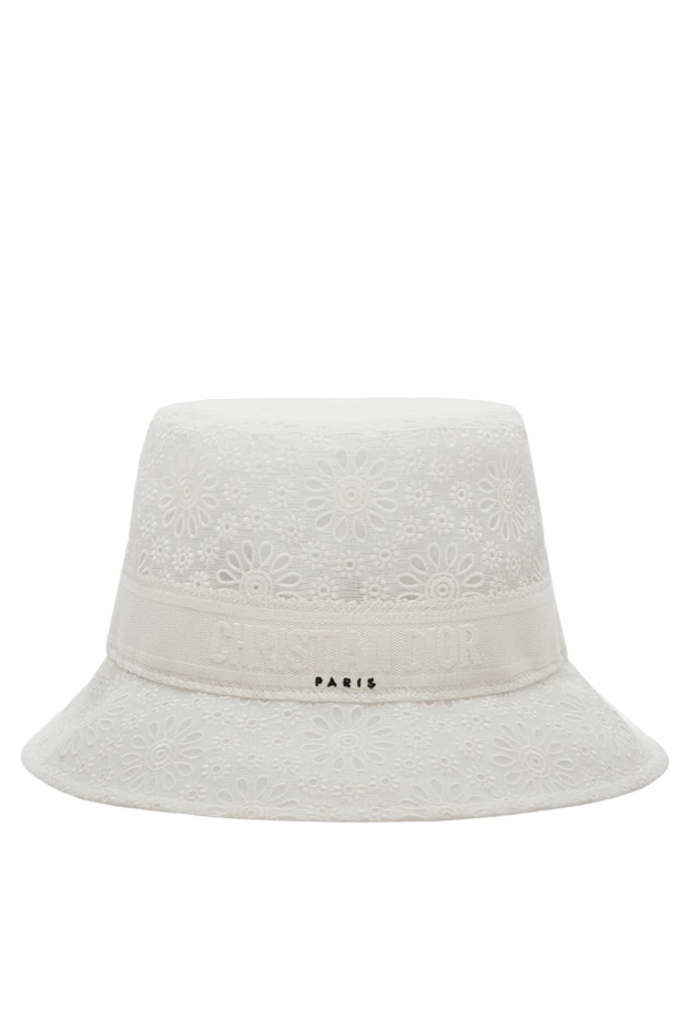 Dior panama hat made of polyester and cotton white for women 175268 - photo 1