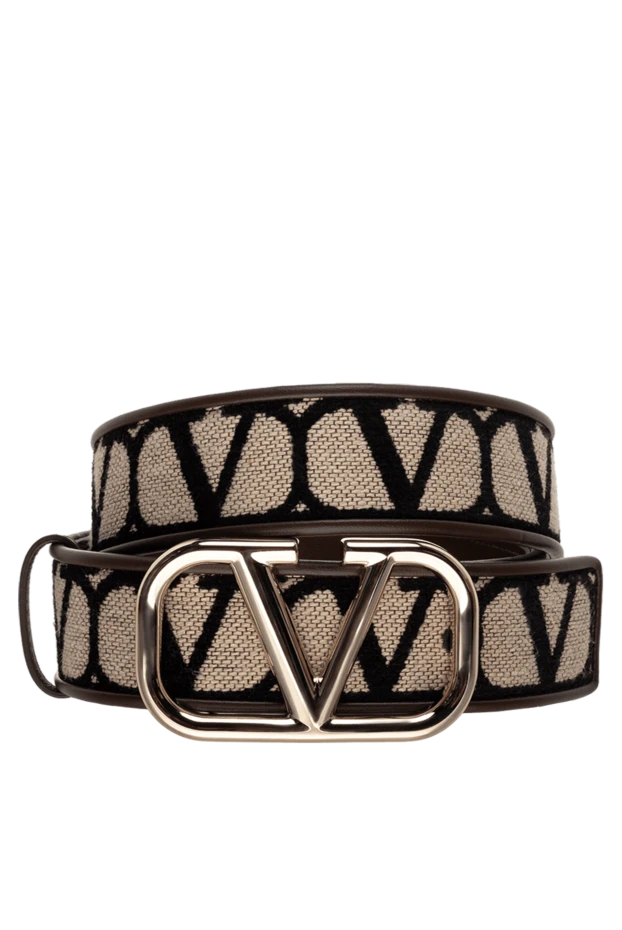Valentino woman brown leather and tactel belt for women buy with prices and photos 175289 - photo 1