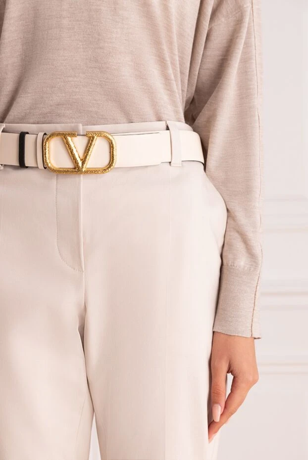 Valentino woman white leather belt for women buy with prices and photos 175297 - photo 2