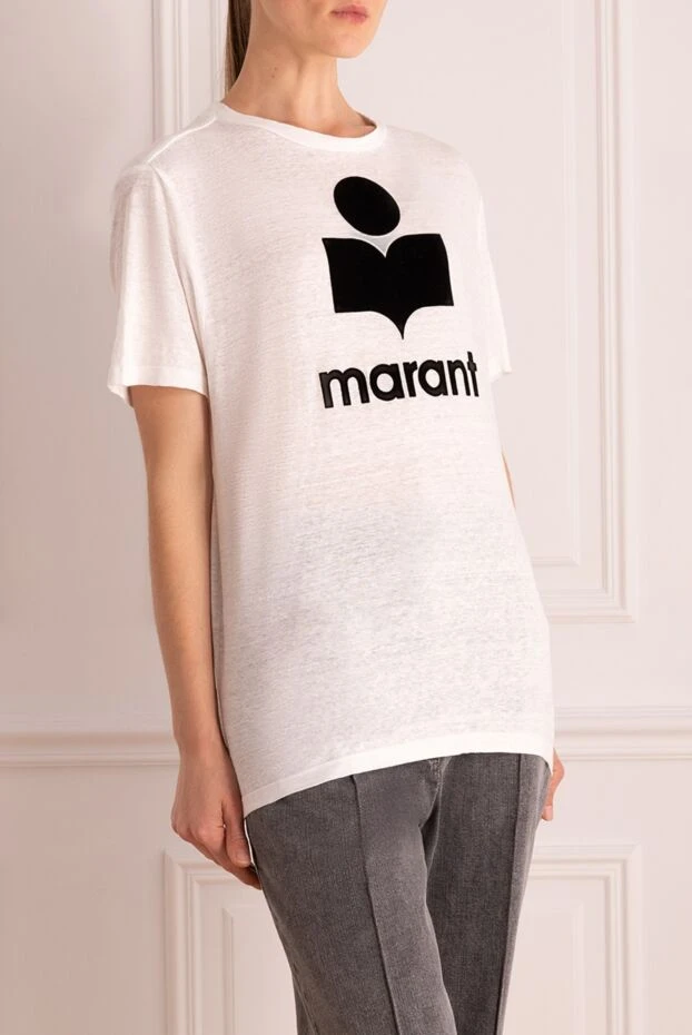 Isabel Marant woman white linen t-shirt for women 175305 - photo 3