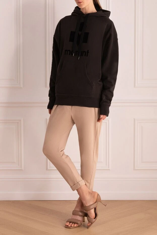 Isabel Marant woman black cotton and polyester hoodie for women 175315 - photo 2