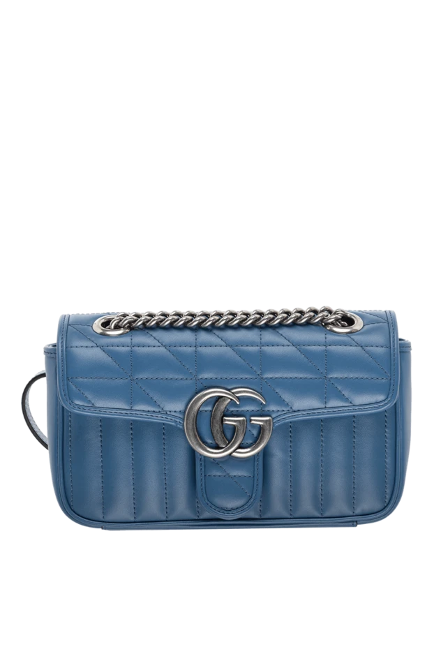Gucci женские сумка из кожи синяя женская купить с ценами и фото 175337 - фото 1