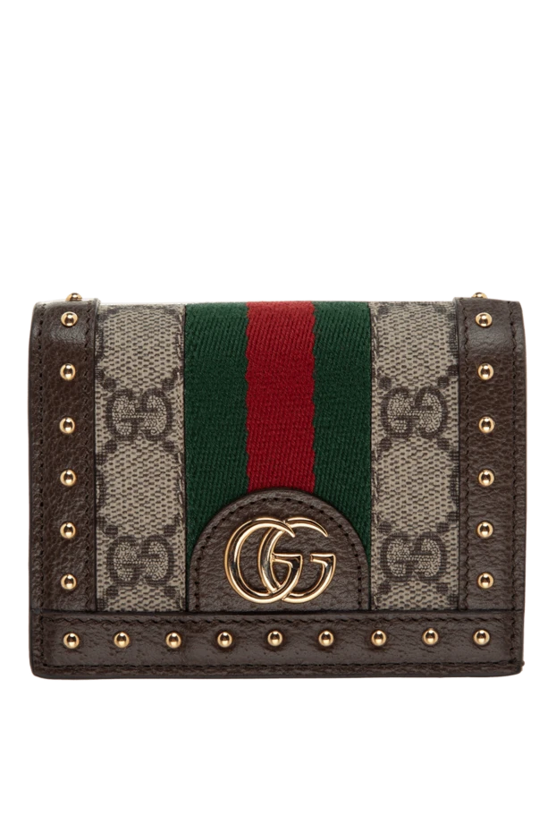 Gucci женские портмоне из кожи коричневое женское купить с ценами и фото 175339 - фото 1