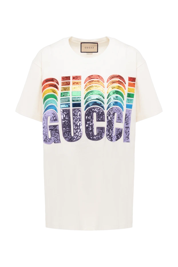 Gucci woman white cotton t-shirt for women 175346 - photo 1