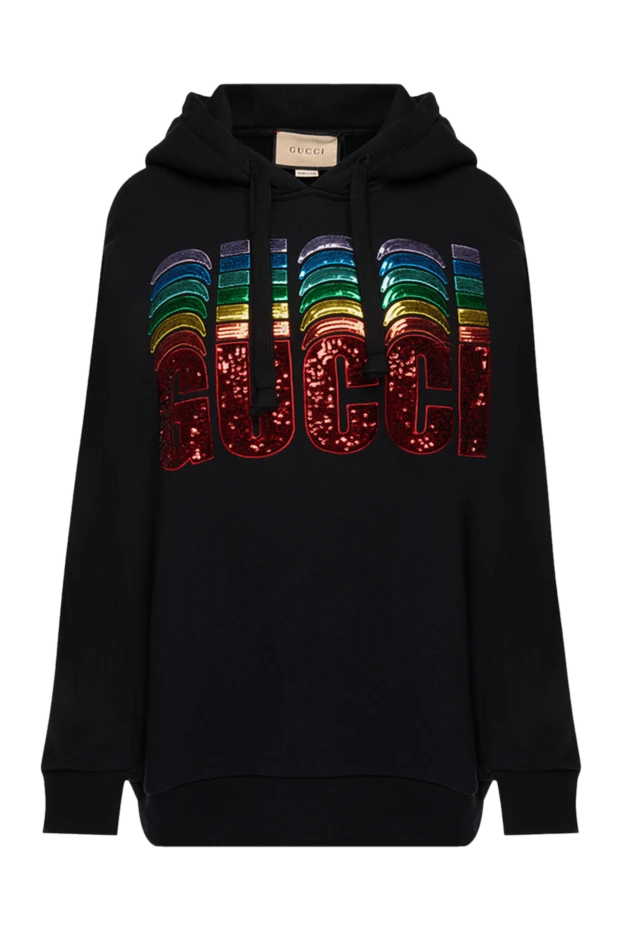 Gucci woman black cotton hoodie for women 175348 - photo 1