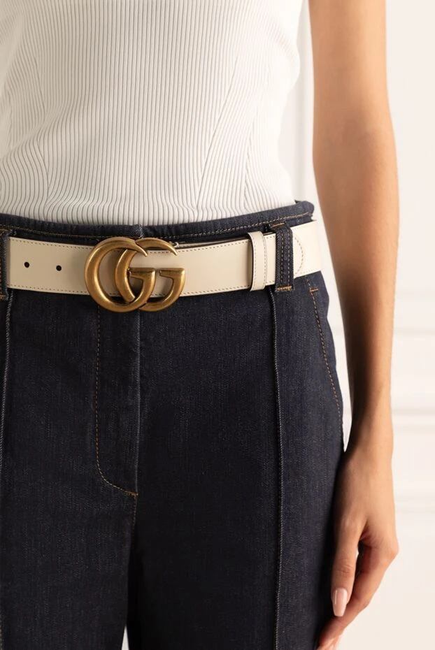 Gucci woman white leather belt for women buy with prices and photos 175351 - photo 2