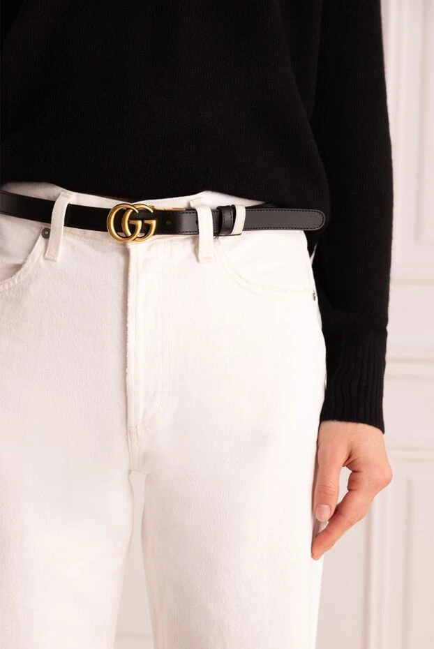 Gucci woman black leather belt for women buy with prices and photos 175358 - photo 2