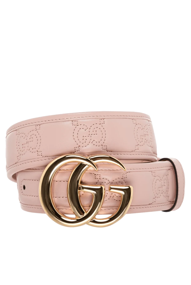 Gucci жіночі ремінь зі шкіри рожевий жіночий 175359 - фото 1