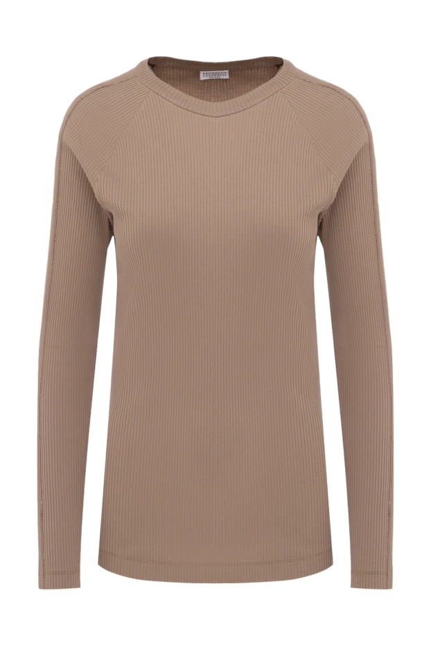 Beige cotton jumper for women - photo 1