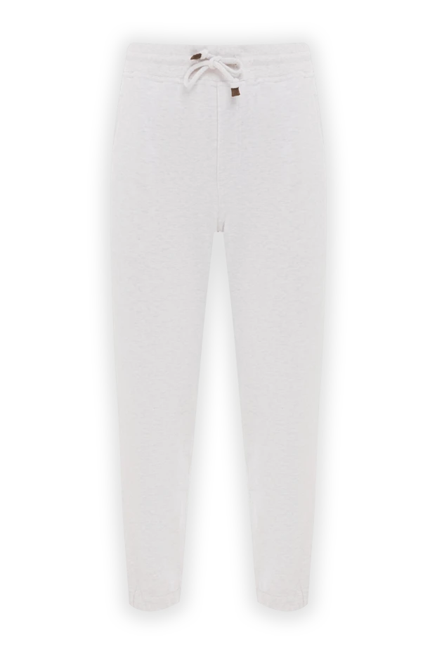 Brunello Cucinelli white cotton pants for men 175417 - photo 1