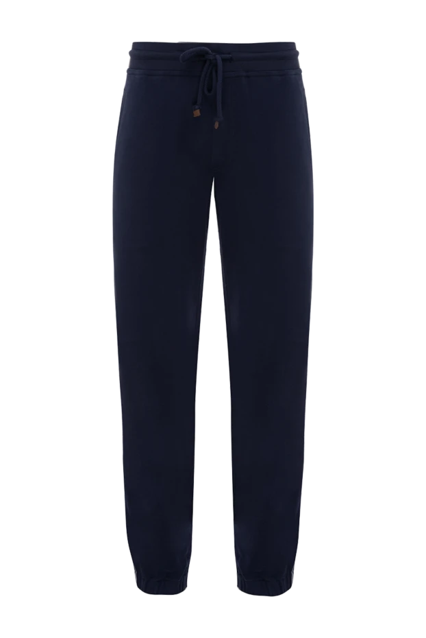 Brunello Cucinelli blue cotton pants for men 175420 - photo 1