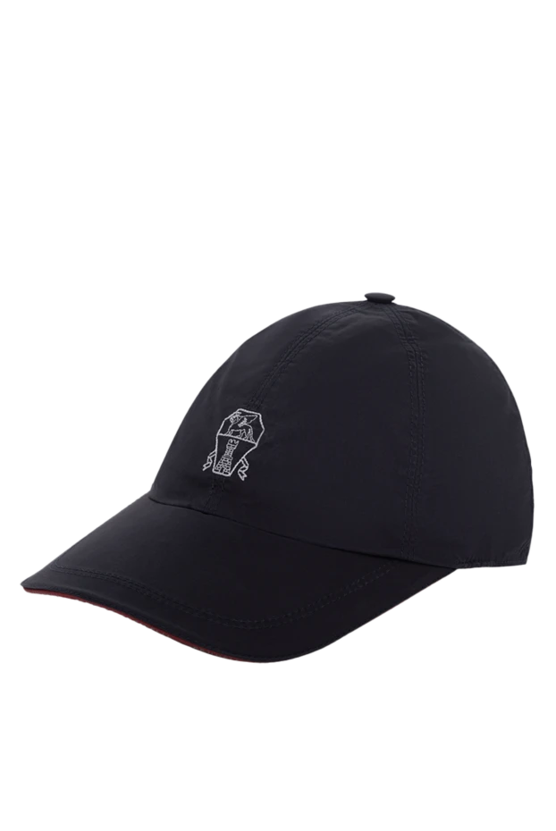Brunello Cucinelli кепка з поліестеру та поліаміду синя чоловіча 175421 - фото 3