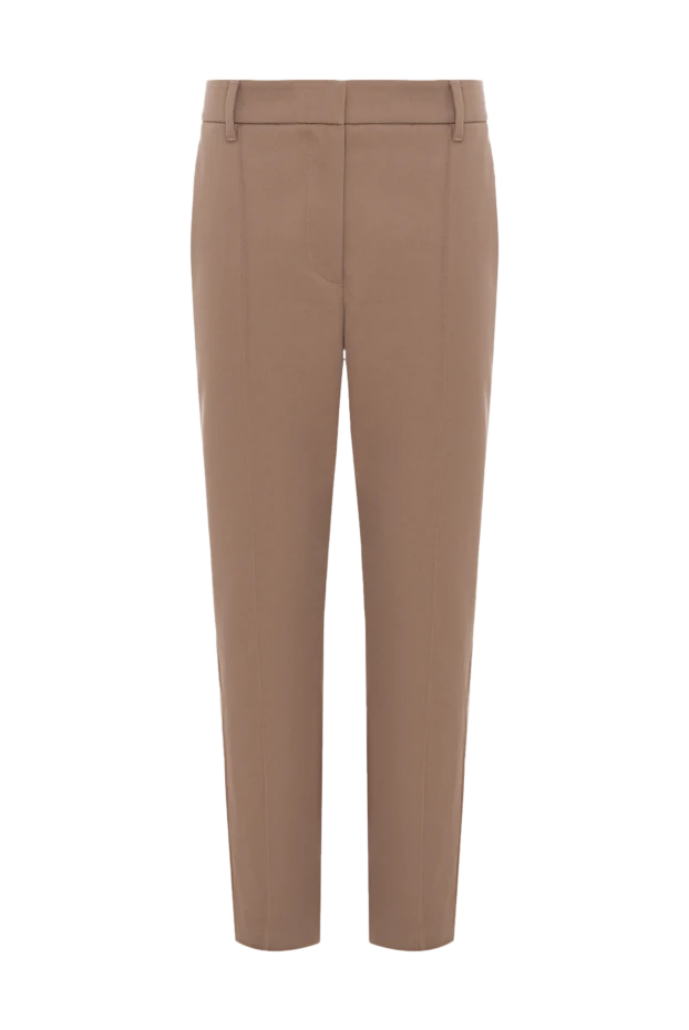 Brunello Cucinelli brown cotton pants for women 175471 - photo 1
