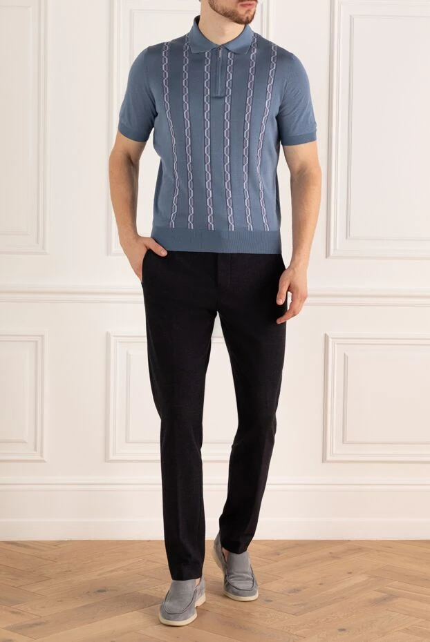 PT01 (Pantaloni Torino) мужские брюки мужские синие купить с ценами и фото 175477 - фото 2