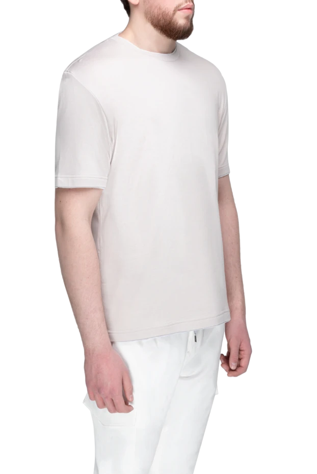Eleventy beige cotton and elastane t-shirt for men 195751 - photo 3