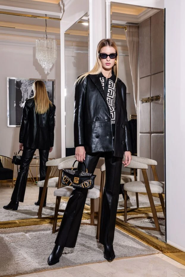 Balmain black wool and viscose jacket for women 175522 - photo 2