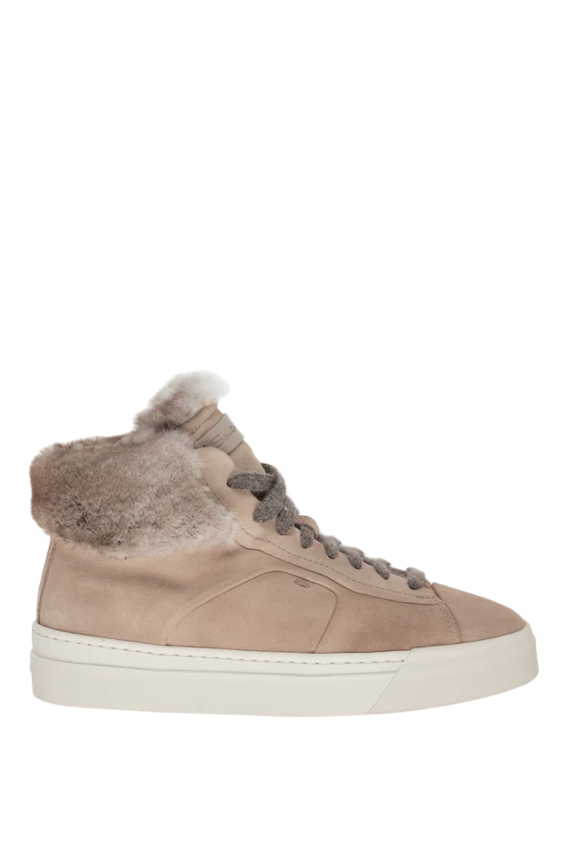 Santoni woman beige nubuck sneakers for women buy with prices and photos 175531 - photo 1